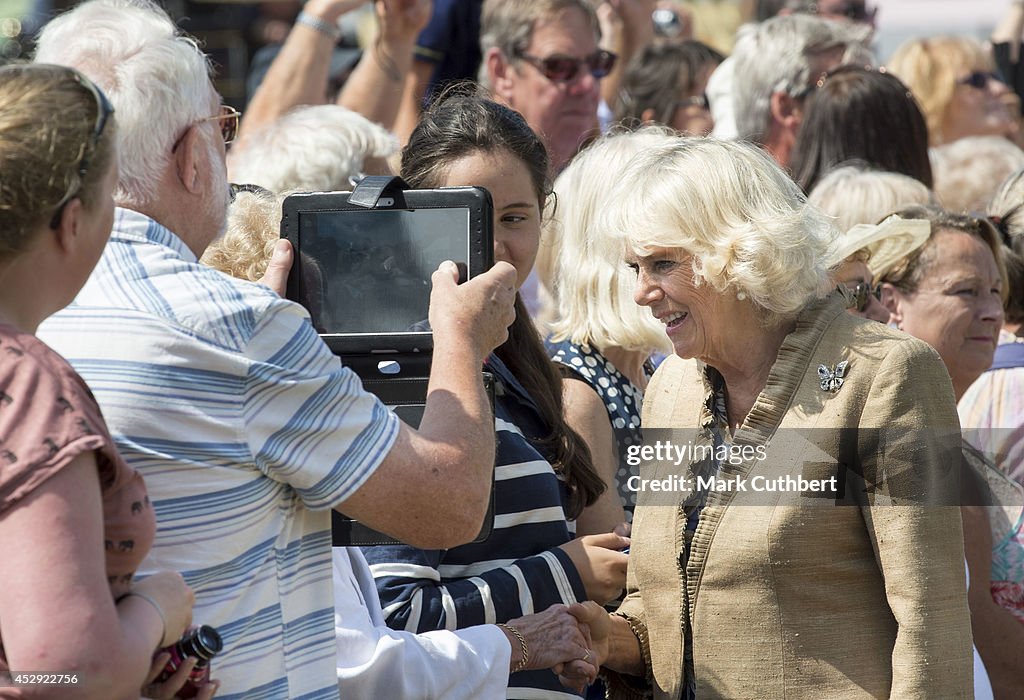 The Prince Of Wales And The Duchess of Cornwall visit Sandringham Flower Show