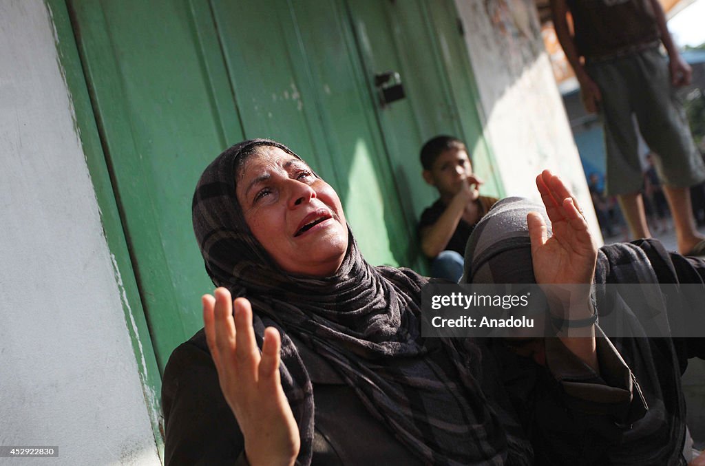 Palestinians killed in an Israeli attack on a UN-run school