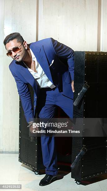 Indian rapper, music producer, singer and film actor Yo-yo Honey Singh poses for a profile shoot on July 14, 2014 in New Delhi, India.