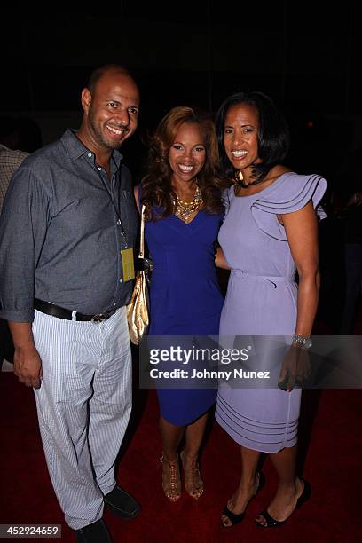 Emil Wilbekin, Donna Richardson-Joyner and Michelle Ebanks attend the 2009 Essence Music Festival Presented by Coca-Cola at the Louisiana Superdome...
