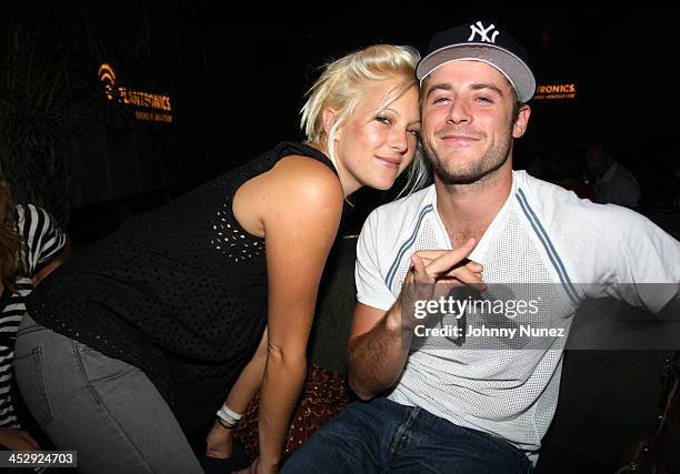 Kaycee Flinn and Jon Abrahams during Plantronics Fall 2006 Line Up Party at Stereo in New York City, New York, United States.