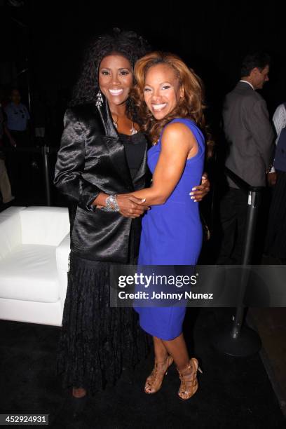 Juanita Bynum and Donna Richardson-Joyner attend the 2009 Essence Music Festival Presented by Coca-Cola at the Louisiana Superdome on July 3, 2009 in...