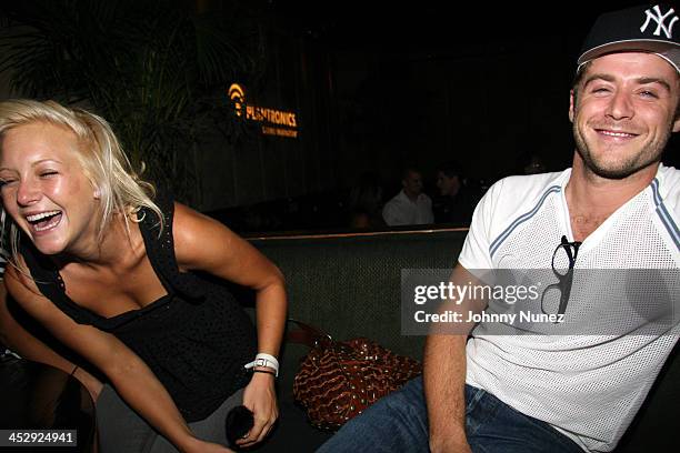 Kaycee Flinn and Jon Abrahams during Plantronics Fall 2006 Line Up Party at Stereo in New York City, New York, United States.