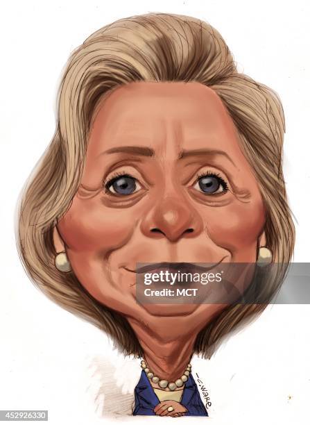 Dpi Chris Ware caricature of Hillary Clinton.