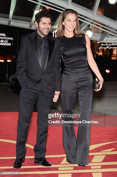 Actor Jamel Debbouze and his wife Mélissa Theuriau attend the 'Like Father, Like Son' premiere during the 13th Marrakech International Film Festival...