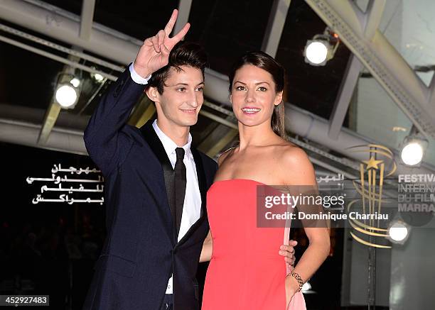 Pierre Niney and Natasha Andrews attend the 'Like Father, Like Son' premiere during the 13th Marrakech International Film Festival on December 1,...