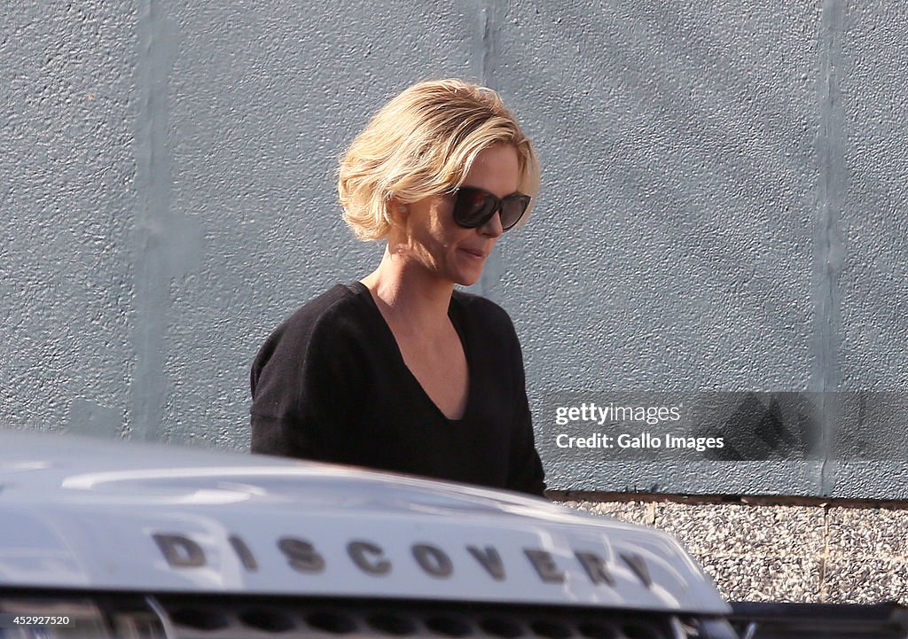 Charlize Theron and Javier Bardem  in Cape Town