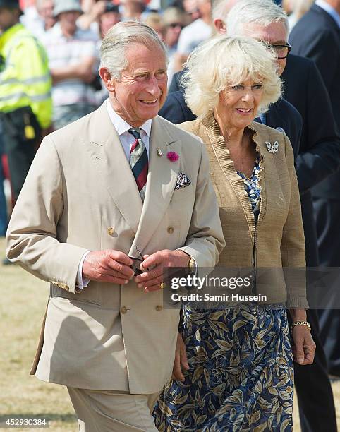 Prince Charles, Prince of Wales and Camilla, Duchess of Cornwall attend Sandringham Flower Show on July 30, 2014 in Sandringham, England.