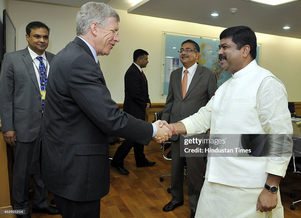 Daniel Poneman Meets Indian Petroleum And Natural Gas Minister Dharmendra Pradhan