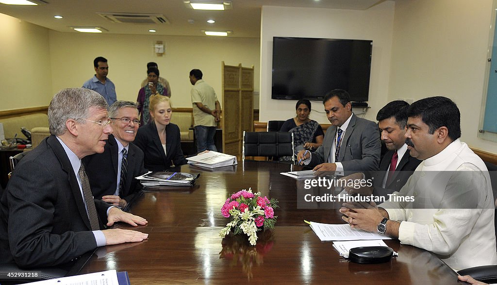 Daniel Poneman Meets Indian Petroleum And Natural Gas Minister Dharmendra Pradhan