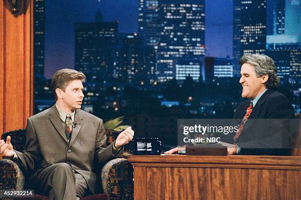 Episode 778 -- Pictured: Actor Dave Foley during an interview with host Jay Leno on September 29, 1995 --