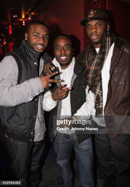 Derrick Williams, Denrick Romain and Bryant Johnson attend M2 Thursdays on January 7, 2010 in New York City.