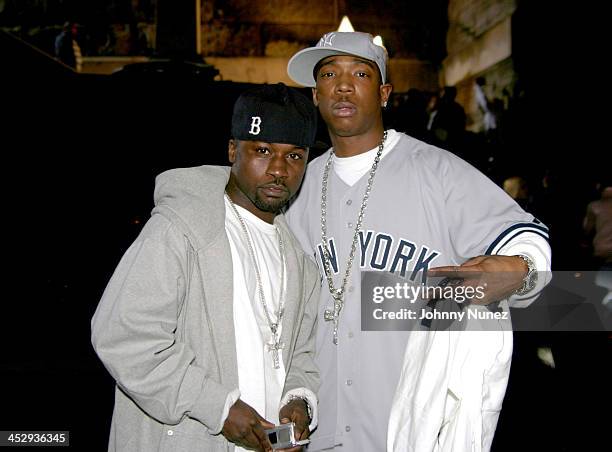 Havoc and Ja Rule during Ja Rule Video Shoot - New York - October 12, 2004 at 135th 12th Avenue in New York City, New York, United States.