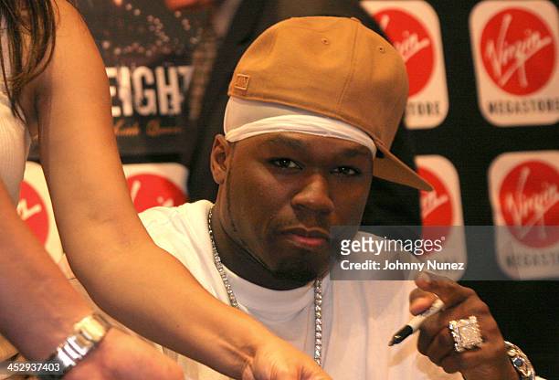 Cent during 50 Cent Signs His Book From Pieces to Weight at Virgin Megastore in New York City - August 9, 2005 at Virgin Megastore - Union Square in...