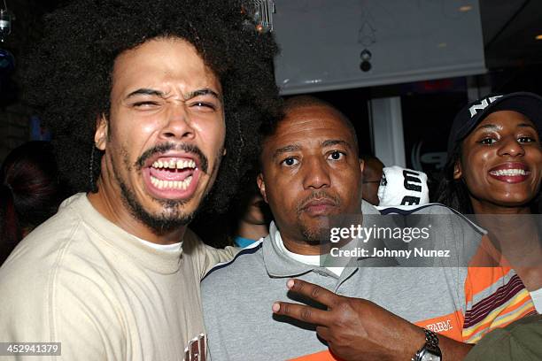 Bizarre Royale and Kevin Liles of Def Jam during House of Courvoisier and Phat Farm presents the Phat Classics Flavas Party New York City at Villa in...