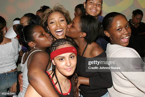 Lynn Whitfield and Cheetah Girl fans during New York Premiere of Disney's The Cheetah Girls at La Guardia High School in New York City, New York,...