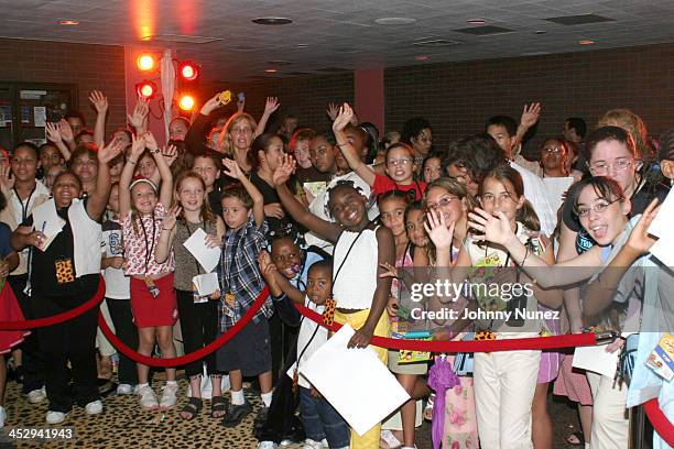 Atmosphere during New York Premiere of Disney's The Cheetah Girls at La Guardia High School in New York City, New York, United States.