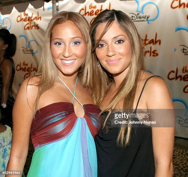 Adrienne Bailon and Claudette Bailon during New York Premiere of Disney's The Cheetah Girls at La Guardia High School in New York City, New York,...