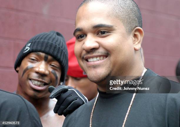 Ja Rule and Irv Gotti of Murder Inc. During Ja Rule's Video Shoot For His Latest Single at Streets of Brooklyn in Brooklyn, New York, United States.