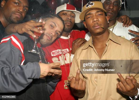 Benzino, Cadillac Tah and Ja Rule during Ja Rule’s Birthday Party at