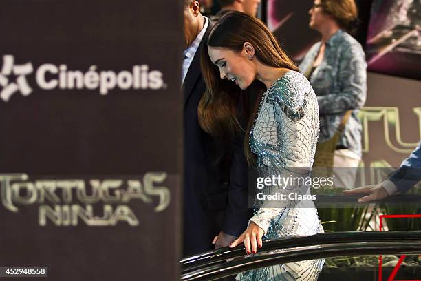 Actress Megan Fox attends the premiere of "Teenage Mutant Ninja Turtles" on July 30, 2014 in Mexico City, Mexico.