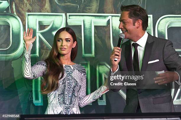 Actress Megan Fox attends the premiere of "Teenage Mutant Ninja Turtles" on July 30, 2014 in Mexico City, Mexico.