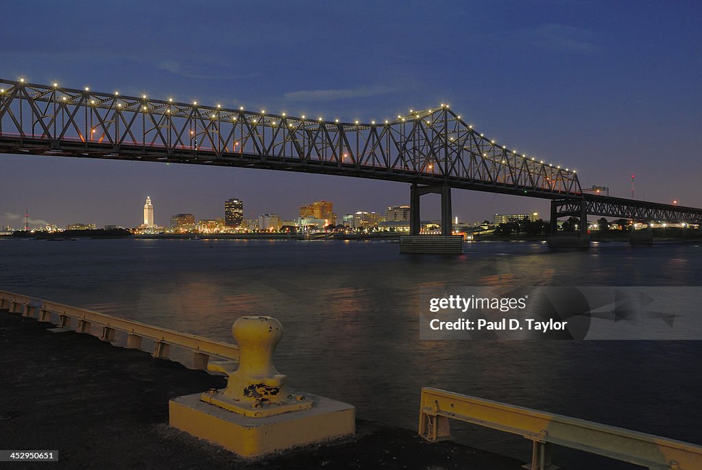 City of Baton Rouge framed by Bridge