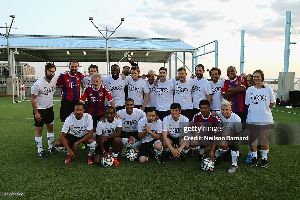 Audi And FC Bayern Munich Host Soccer Pick-Up Game In Brooklyn, NY