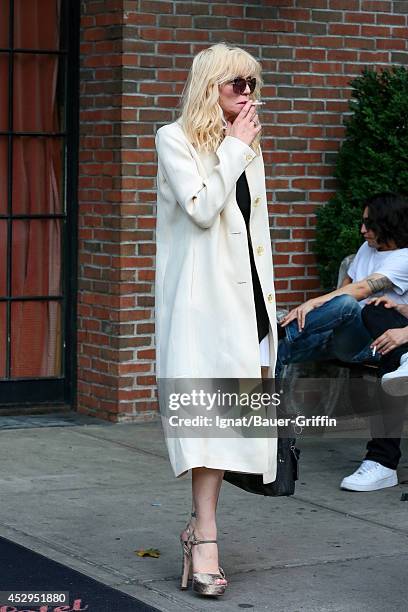 Courtney Love is seen on July 30, 2014 in New York City.