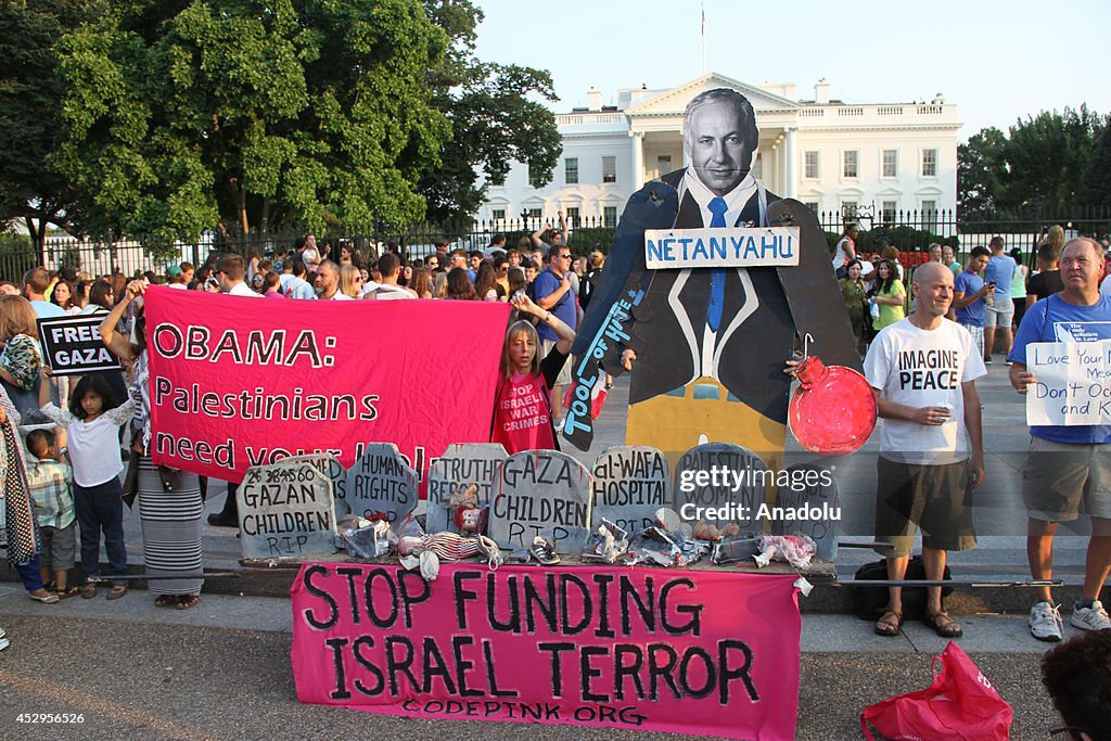 Protest against the Israeli airstrike on Gaza, in Washington