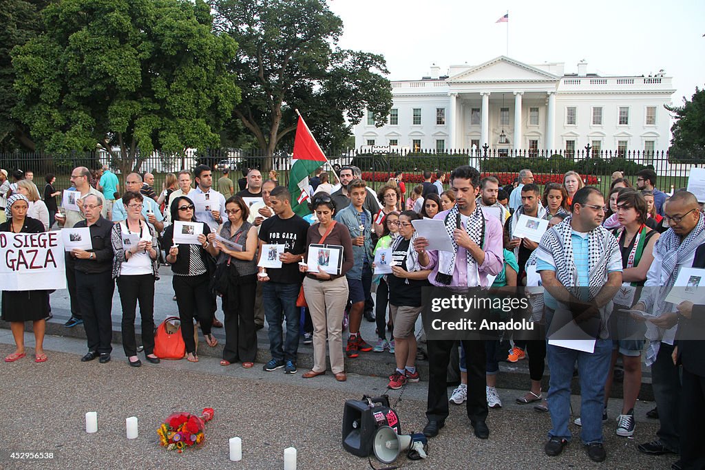 Protest against the Israeli airstrike on Gaza, in Washington