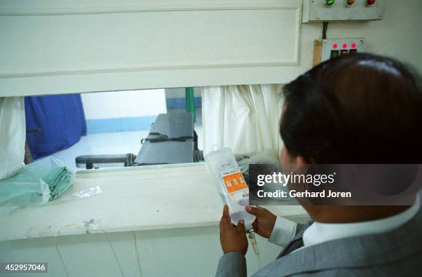 The prison director Pittaya Sangkanakin at the execution building at Bang Kwang Central Prison. Prior to the use of lethal injection, inmates were...
