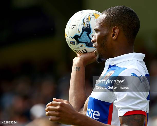 Shaun Cummings of Reading at Adams Park on July 26, 2014 in High Wycombe, England.