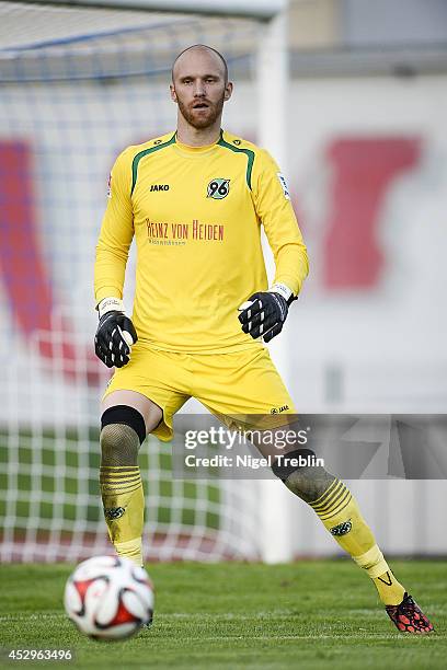 Robert Alma of Hanover reacts at Hannover 96 training camp on July 29, 2014 in PTUJ, SLOVENIA.