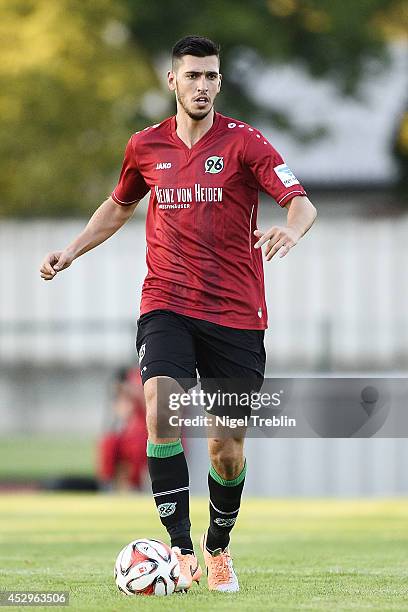 Ceyhun Guelselam of Hanover reacts at Hannover 96 training camp on July 29, 2014 in PTUJ, SLOVENIA.