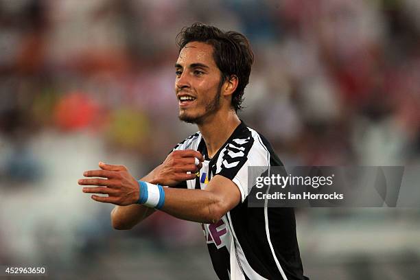 Miguel Rodrigues of CD National during a pre-season friendly match between CD National and Sunderland at the Estadio Municipal Albufeira on July 30,...