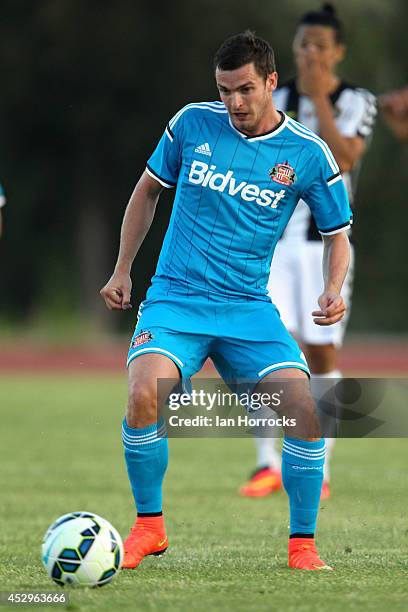 Adam Johnson of Sunderland during a pre-season friendly match between CD National and Sunderland at the Estadio Municipal Albufeira on July 30, 2014...