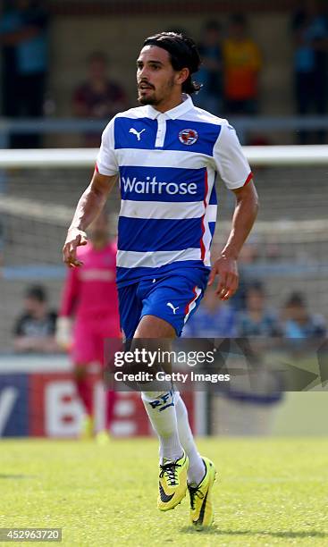 Ryan Edwards of Reading at Adams Park on July 26, 2014 in High Wycombe, England.