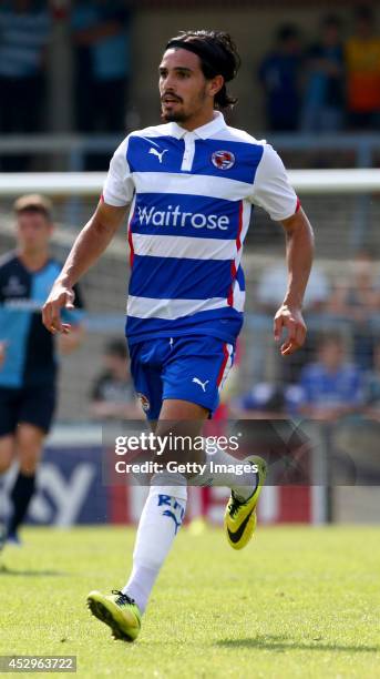 Ryan Edwards of Reading at Adams Park on July 26, 2014 in High Wycombe, England.