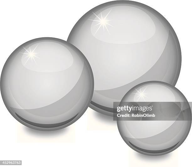 three ball bearings - ball bearing stock illustrations