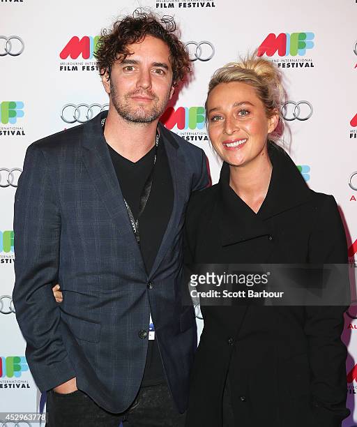 Asher Keddie and Vincent Fantauzzo attend the opening night of the 63rd Melbourne International Film Festival at Hamer Hall on July 31, 2014 in...