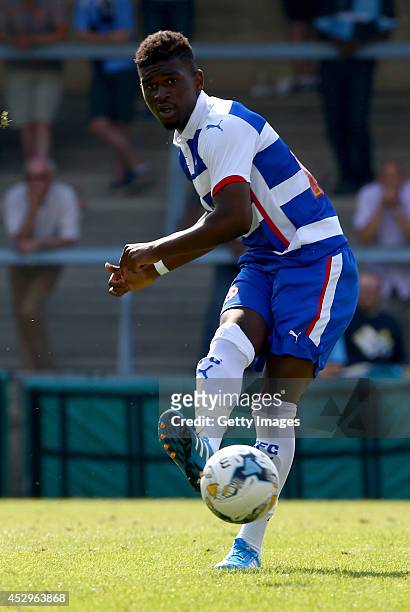 Aaron Tshibola of Reading at Adams Park on July 26, 2014 in High Wycombe, England.