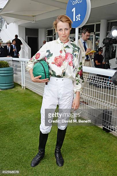 Edie Campbell attends Glorious Goodwood Ladies Day at Goodwood on July 31, 2014 in Chichester, England.