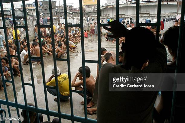 Gang members from BCJ during one of the 4 daily countings. The BCJ is one of 4 major gangs in Manila City Jail. Manila City Jail was built for 800...