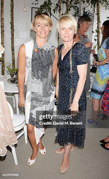 Tracey Greaves, Director of Sales & Marketing for Goodwood, and Lorraine Candy attend the Pioneering Women's Luncheon at Glorious Goodwood Ladies Day...