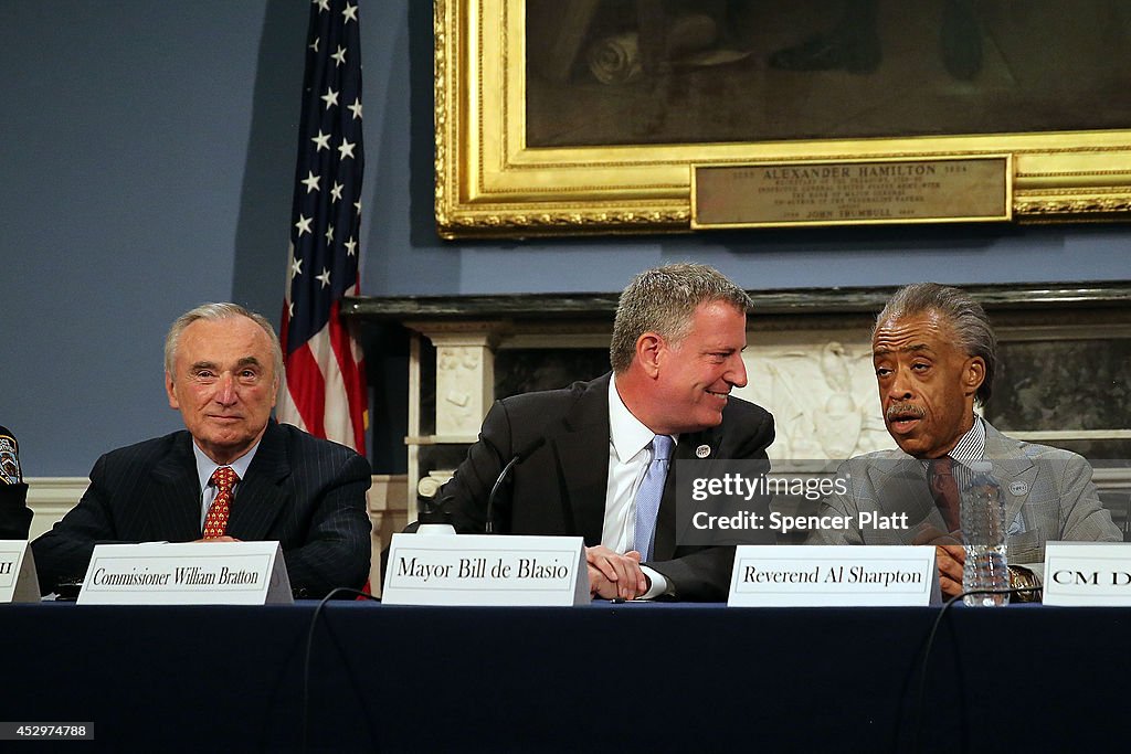 Mayor De Blasio Hosts Roundtable On Police-Community Relations