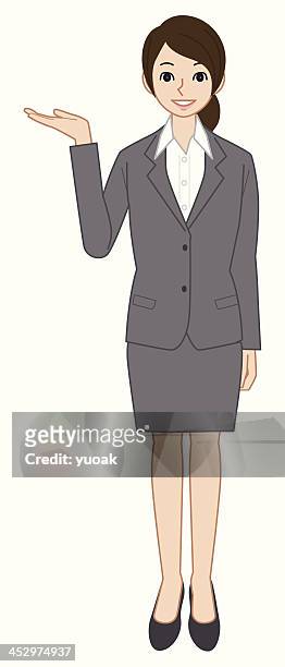 showing business woman - open collar stock illustrations