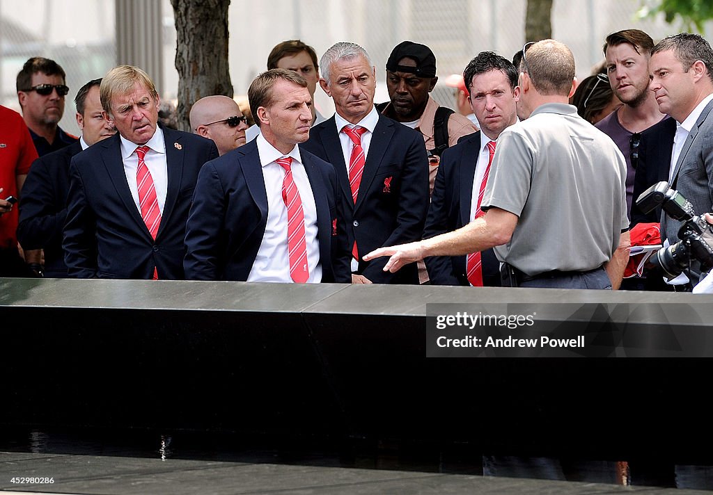Brendan Rogers And Liverpool FC Legends Visit The World Trade Center