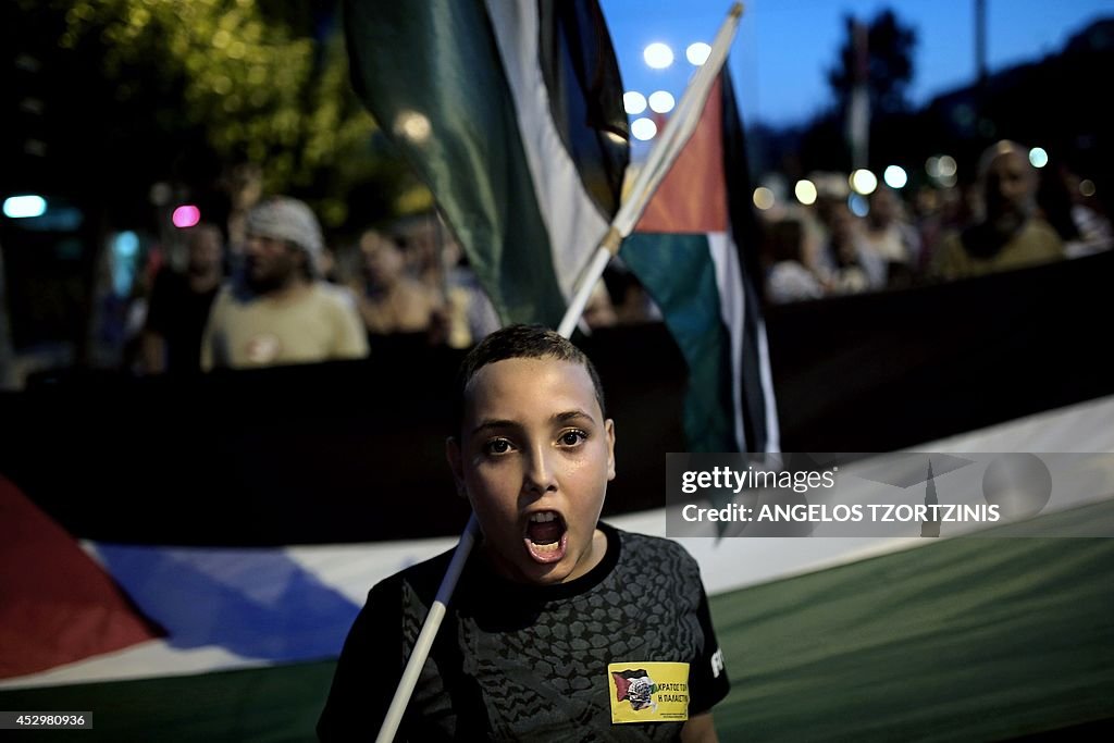 GREECE-ISRAEL-PALESTINIAN-CONFLICT-GAZA-DEMO