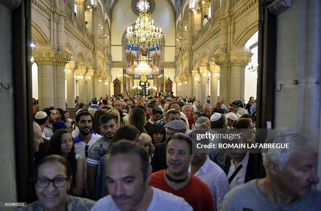 FRANCE-ISRAEL-PALESTINIANS-CONFLICT-JEWS-PROTEST